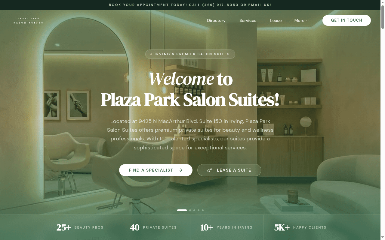 Plaza Park Salon Suites screenshot